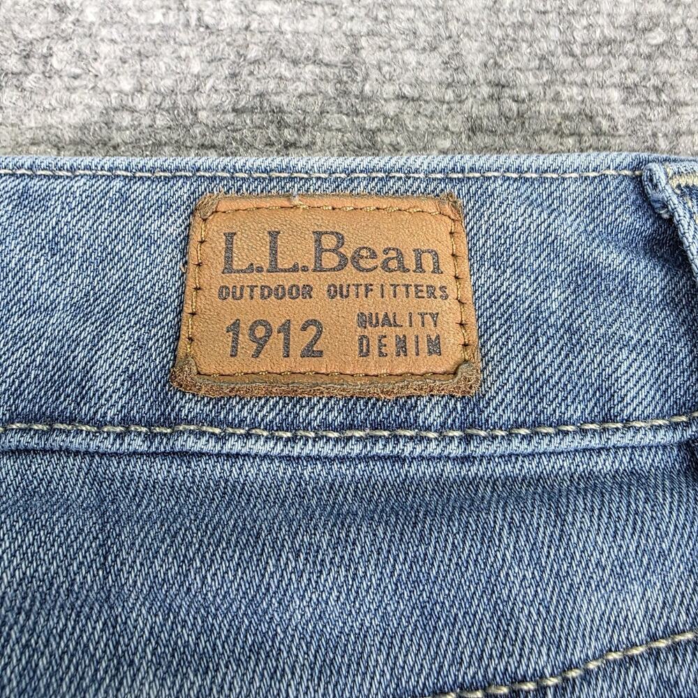 LL Bean Jeans Womens 14P Blue BeanFlex Stretch Mid Rise Classic Fit Denim Casual - Picture 15 of 16
